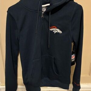NFL Denver Broncos Navy Blue Hoodie with Team Logo